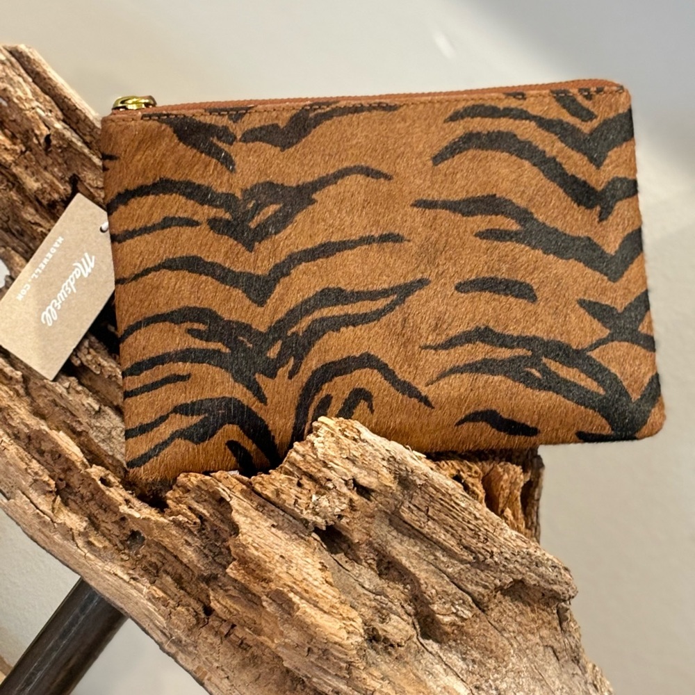 MADEWELL HAIR ON HIDE LEATHER WRISTLET